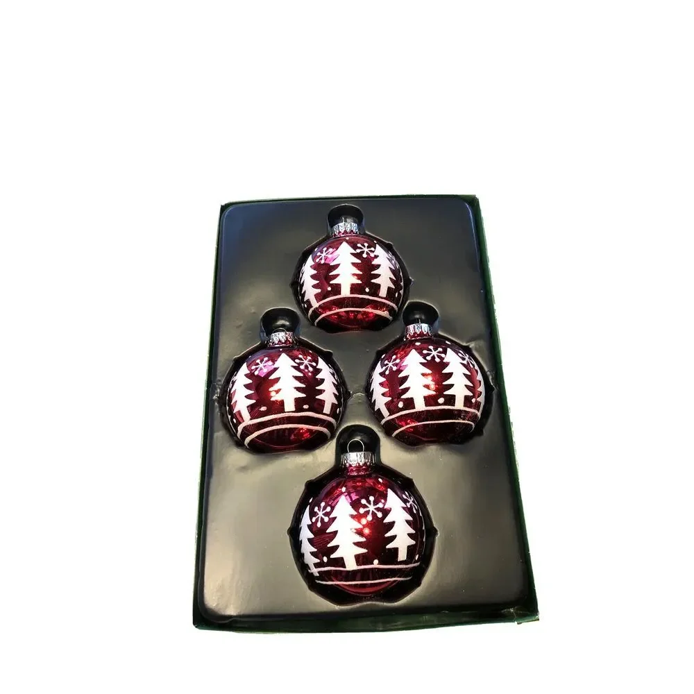 Kurt Adler Ornament Ball Glass Christmas Tree Vintage Snowflake Vintage Sparkle - Picture 9 of 15